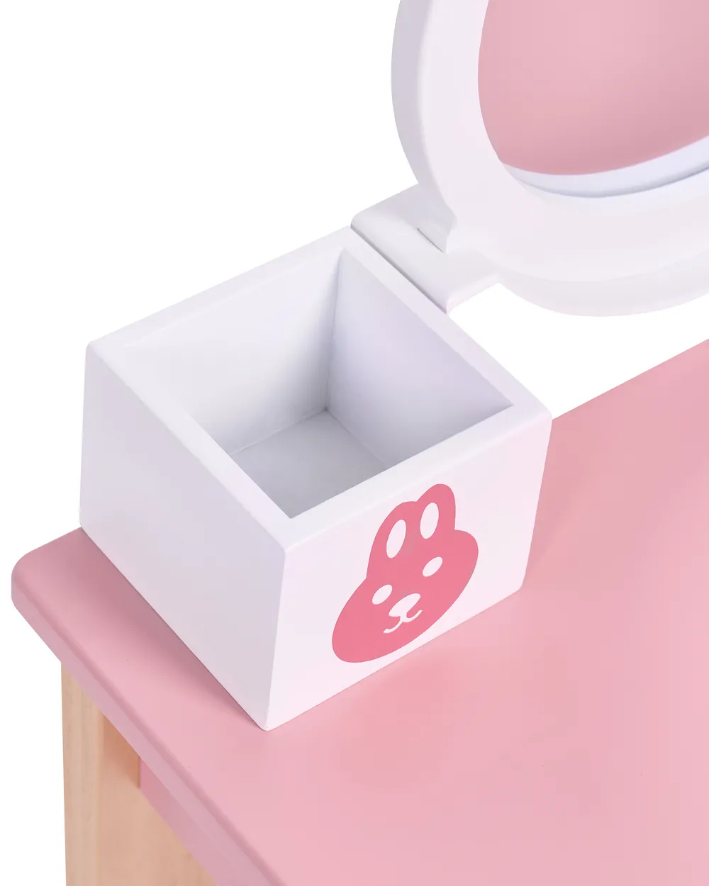 Kids Vanity Table with Chair LENAH Pink_1083572