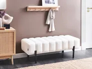 Upholstered Bench CAREY Chenille Off-White_962082