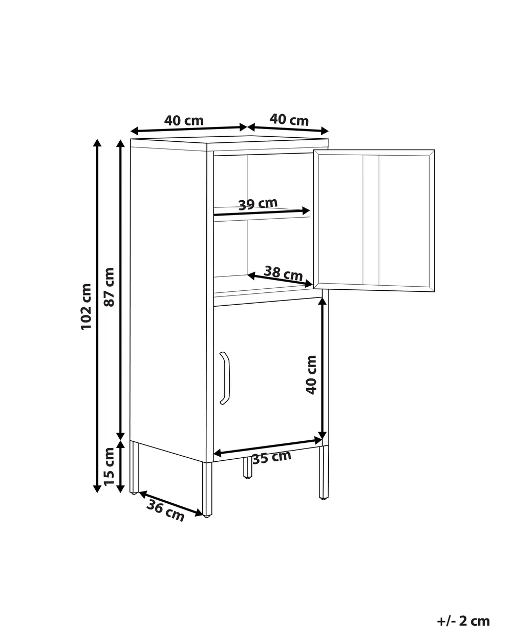 Storage Unit HURON Metal Beige_1091036