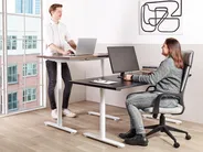 Electric Adjustable Standing Desk DESTINAS 160 cm 72 cm Black/ White_899578