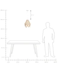 Chandelier MENIK Wood Light Brown_1003589