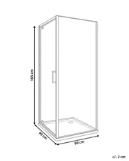 Duschväggar DARLI 900 x 900 x 1850 mm Guld_944218