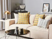 Throw Cushion DICENTRA 45 x 45 cm Yellow Checked_794104