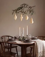 Set med 20 julgransdekorationer ALTAELVA Papper Beige_1084901