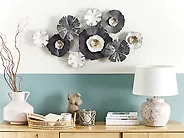 Wall Decor Flower POTASSIUM 49 cm Metal Grey_1172810