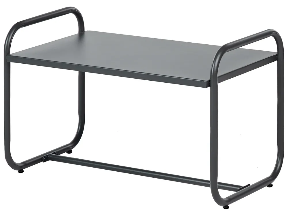 Garden Lounge Set with Table 4 Seater VEZZANA Metal Grey_931074