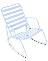 Garden Rocking Chair TURI Metal Light Blue_1021014