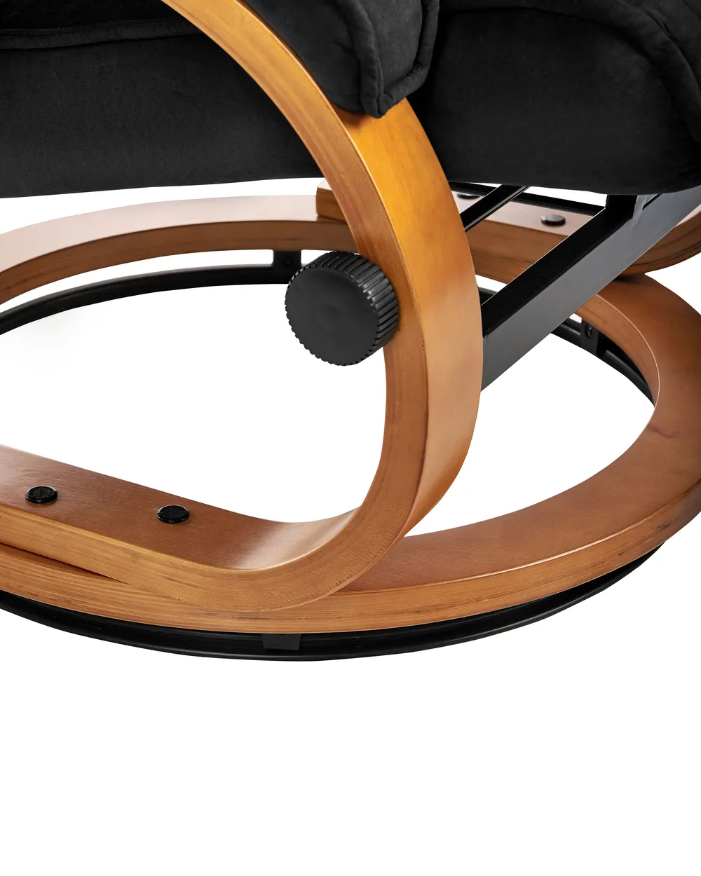 Massage Chair HERO with Footstool Fabric Black_954184