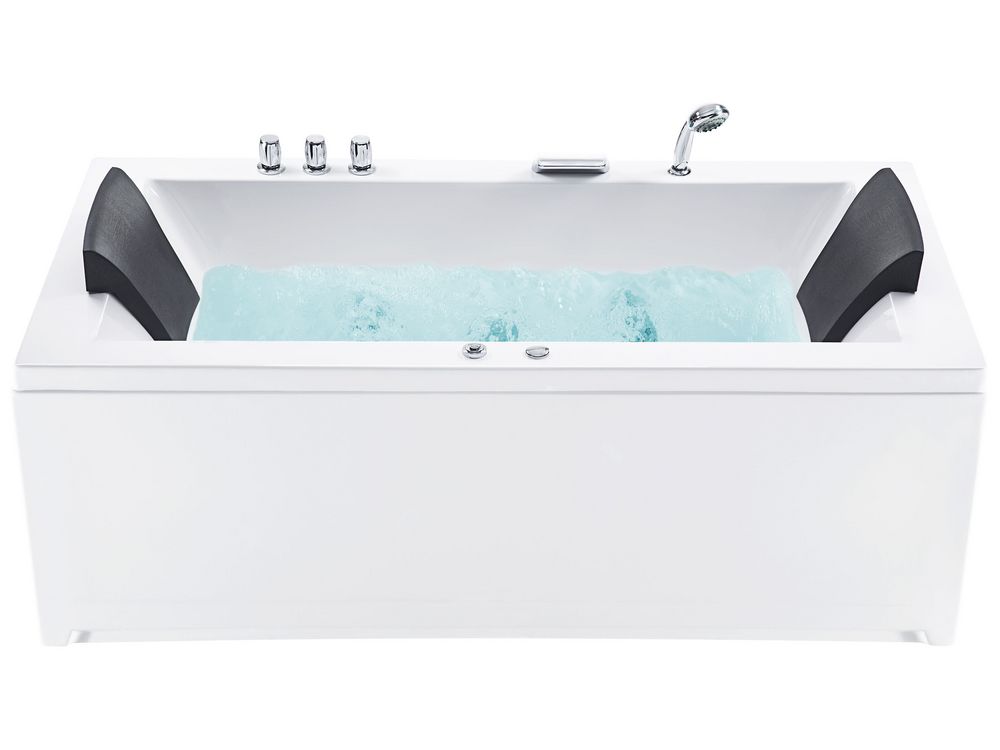 Corner Hot Tub with LED VARADERO 1830 x 900 mm White Left Hand