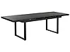 Utdragbart trädgårdsmatbord VALCANETTO 180/240 cm 90 cm Metall Svart