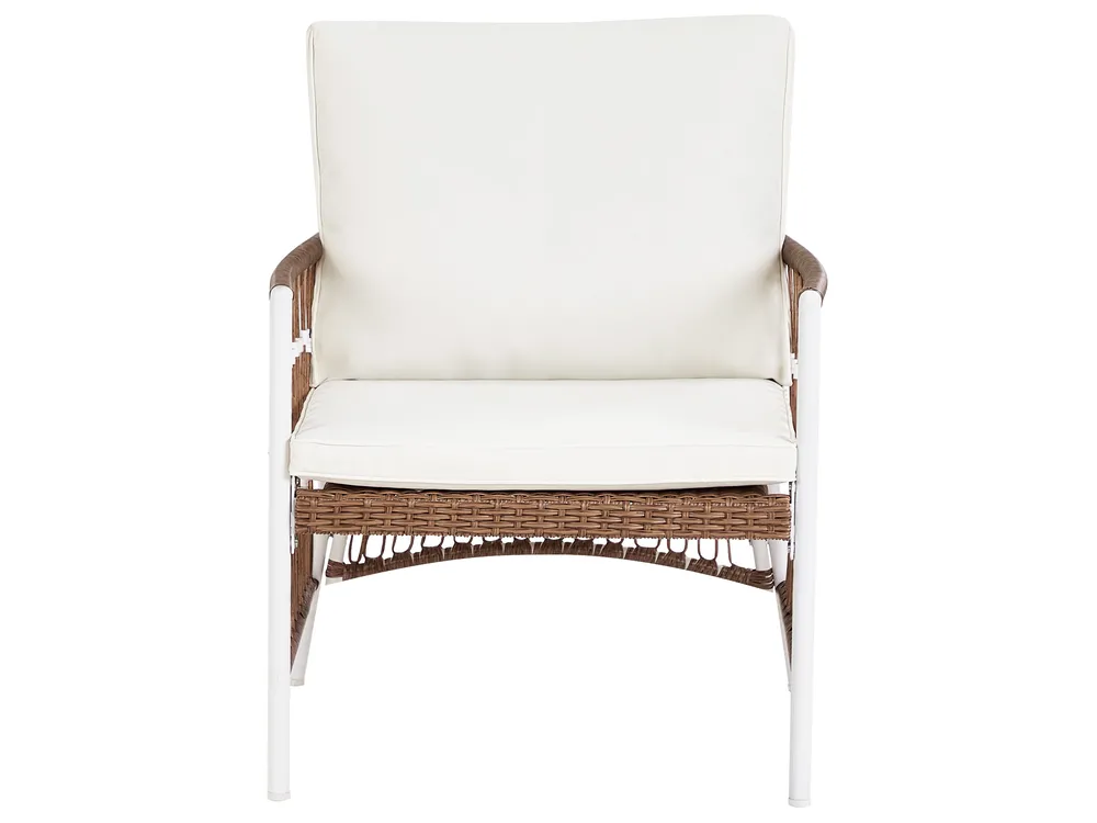 Caféset med kuddar LEVICO Metall Vit_930859