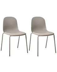 Set of 2 Conference Chairs DORR Taupe_990009