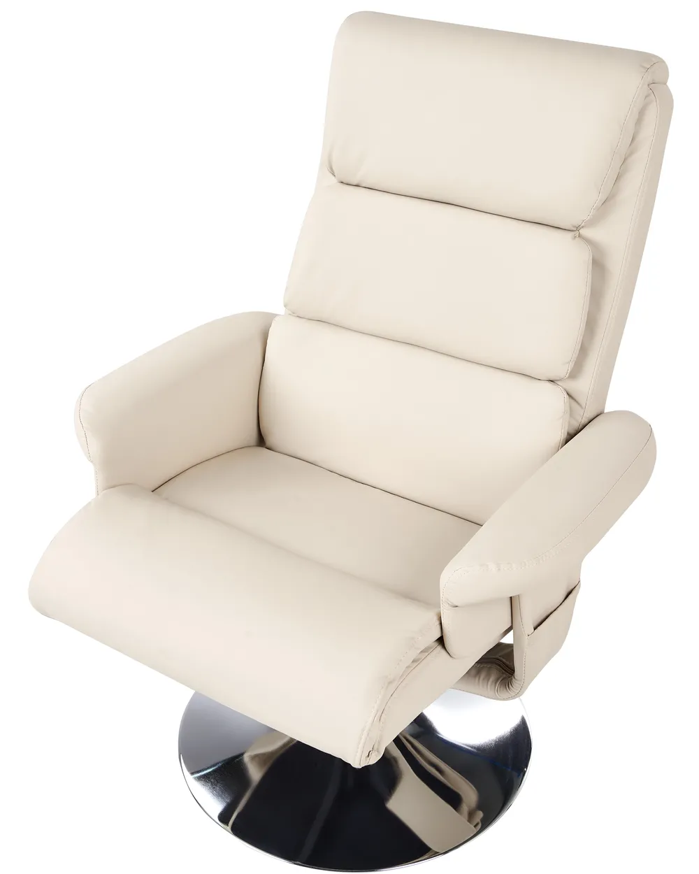 Massage Chair LEGEND with Footstool Faux Leather Light Beige_963868
