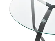 Ruokapöytä KEBRI Musta 100 cm 100 cm Karkaistu lasi_821716