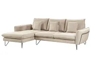 Corner Sofa 3 Seater SERSAN Chenille Beige Right Hand_929128