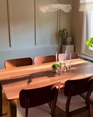 Ruokatuolisetti 2 kpl MINIER Puu Tummanruskea/beige_1168188