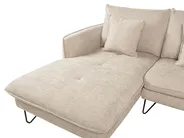 Corner Sofa 3 Seater SERSAN Chenille Beige Right Hand_929130