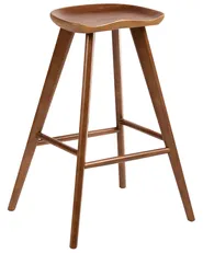 Set of 2 Bar Stools CANDO Brown_1065011