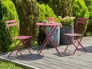 Caféset Fällbar FIORI Metall Vinröd_814909