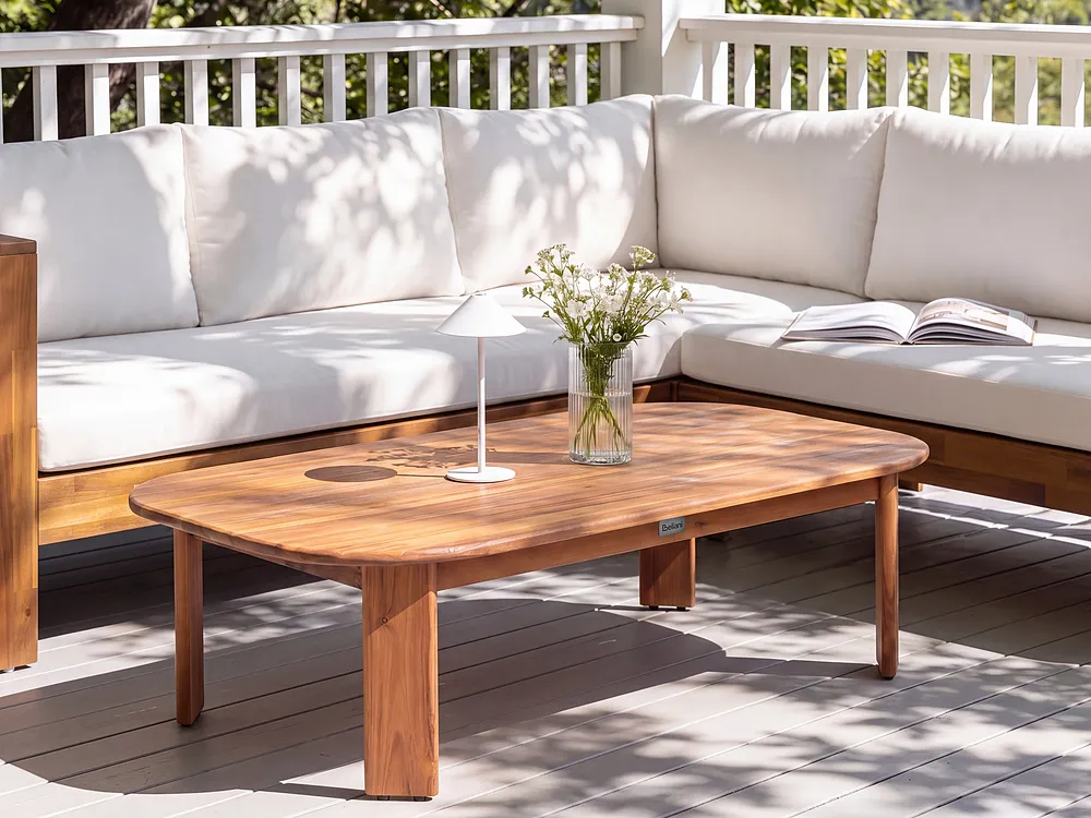 Garden Coffee Table TALSANO 120 cm 80 cm Acacia Wood Brown