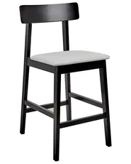 Set of 2 Bar Chairs ISANTI Wood Black/ Grey_945377