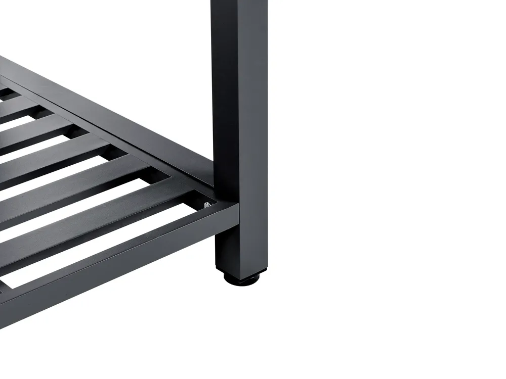 4 Piece Outdoor Kitchen Set with Sink VIGGIANO Graphite Grey Metal_1062076