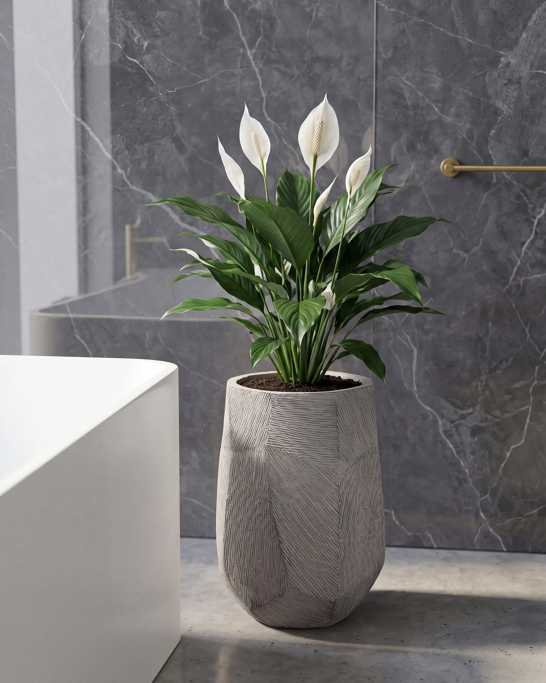 Blomkruka ENSTAL 32 cm Grå_1161752