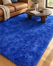 Matta med lång lugg CIDE Blå 200 x 300 cm_746884