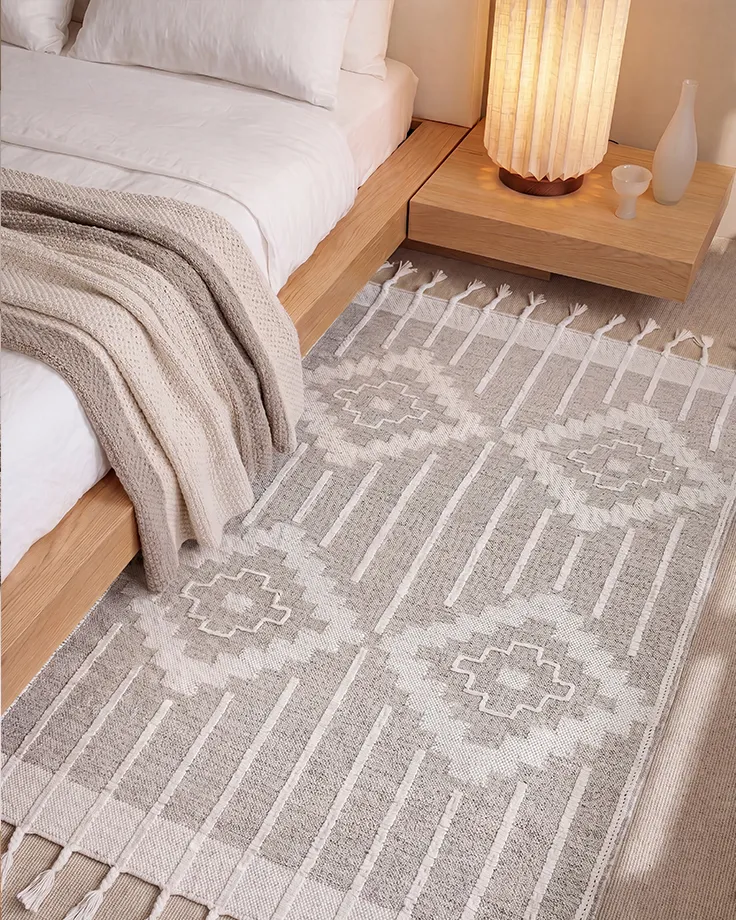 Outdoor Rug TABIAT Grey 80 x 150 cm_852856