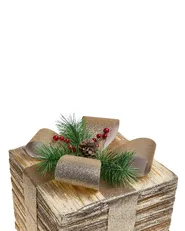 Set med 3 juldekorationer LED TOFTE 20/25/30 cm Julklappar Guld_1025137