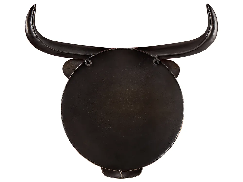 Wall Decor Bull ERBIUM Metal 41 cm Grey_933855
