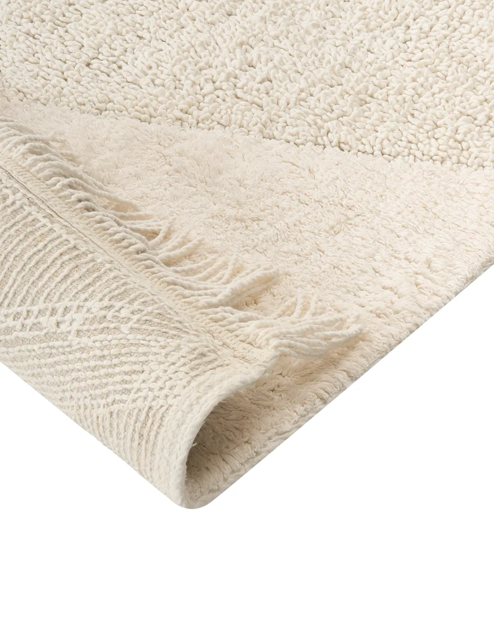 Kids Rug KHONOMA Beige 55 x 120 cm Cotton_1109389