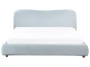Ottoman Bed BLAGNAC Chenille Light Blue 180 x 200 cm (EU Super King)_971877