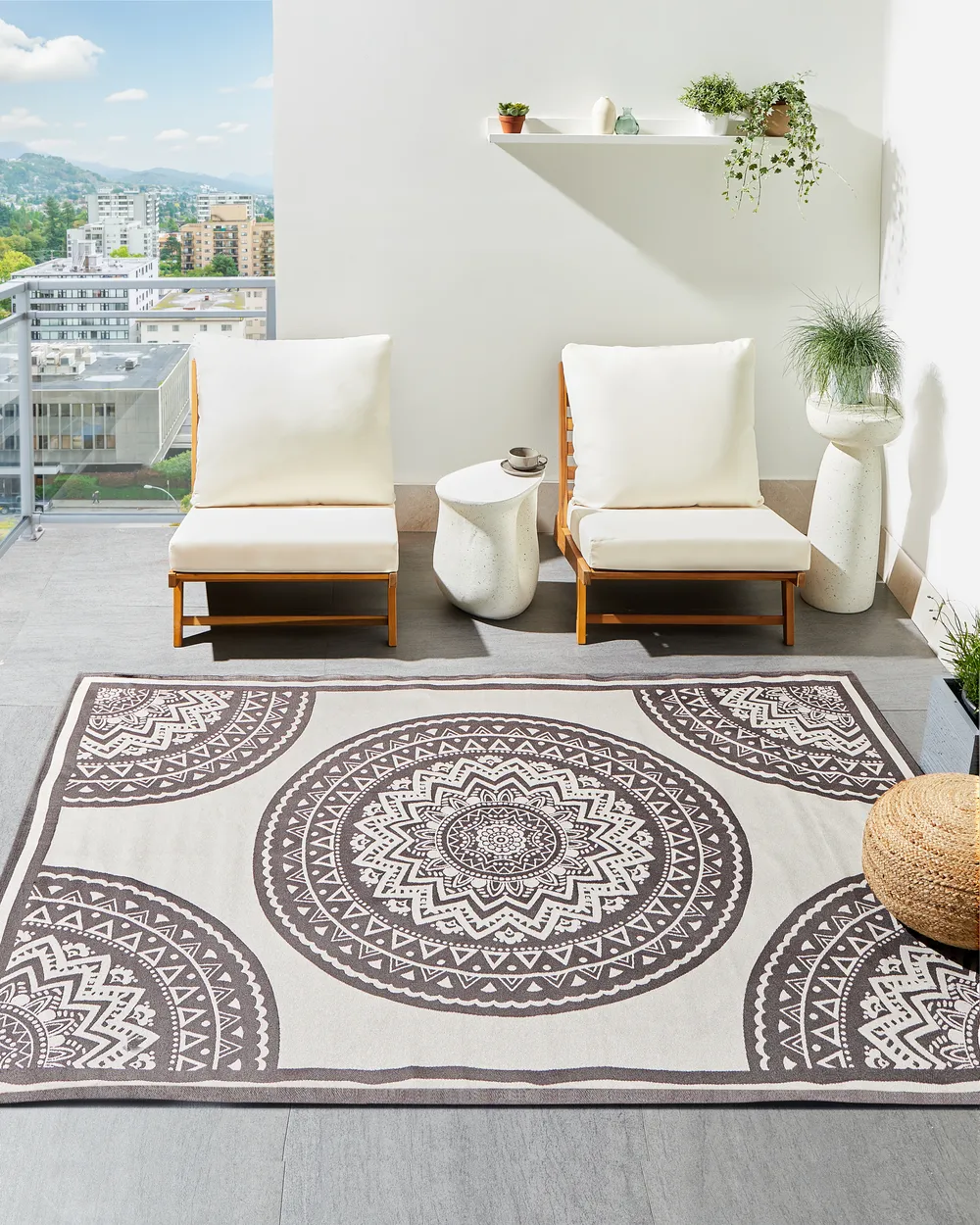 Outdoor Rug NELLORE Grey 160 x 230 cm