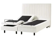 Justerbar säng Bouclé DUKE II 160 x 200 cm Off-White_1026081
