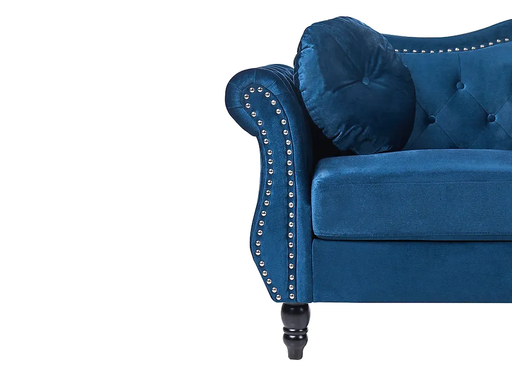 Sofa 2 Seater SKIEN Velvet Navy Blue_1171084
