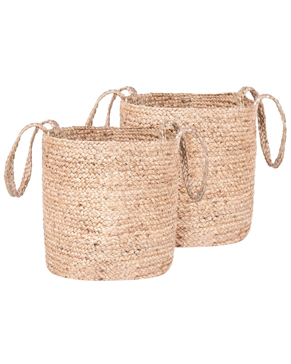Set of 2 Baskets KAELLA Jute Beige
