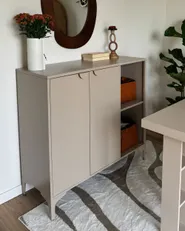 Skänk med 2 dörrar ARDURA Metall Beige_1174205