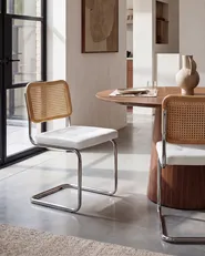 Set of 2 Dining Chairs ETHETE Faux Leather White_1080631
