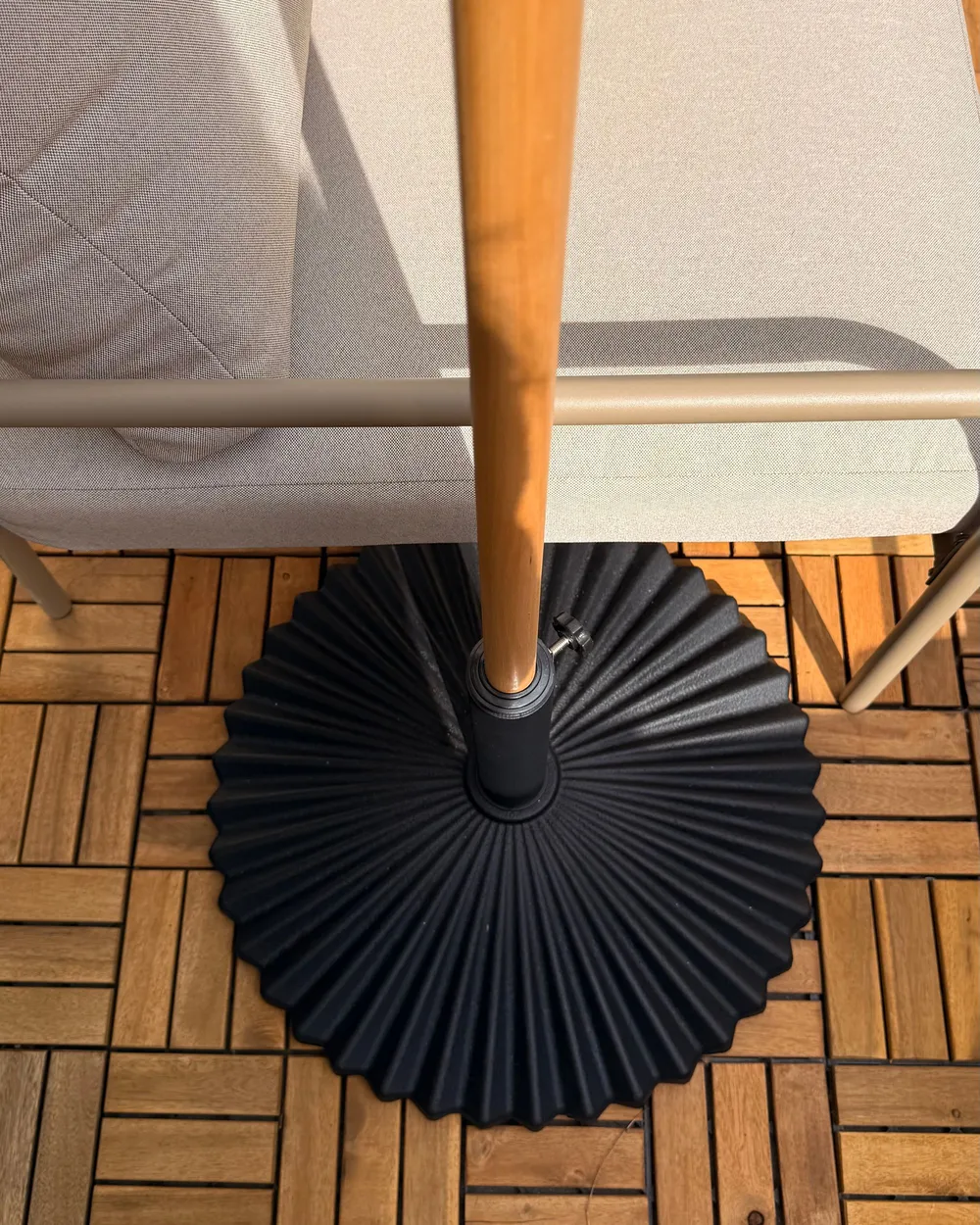 Parasol Base CAREZZA Round Black 21 kg_1159230