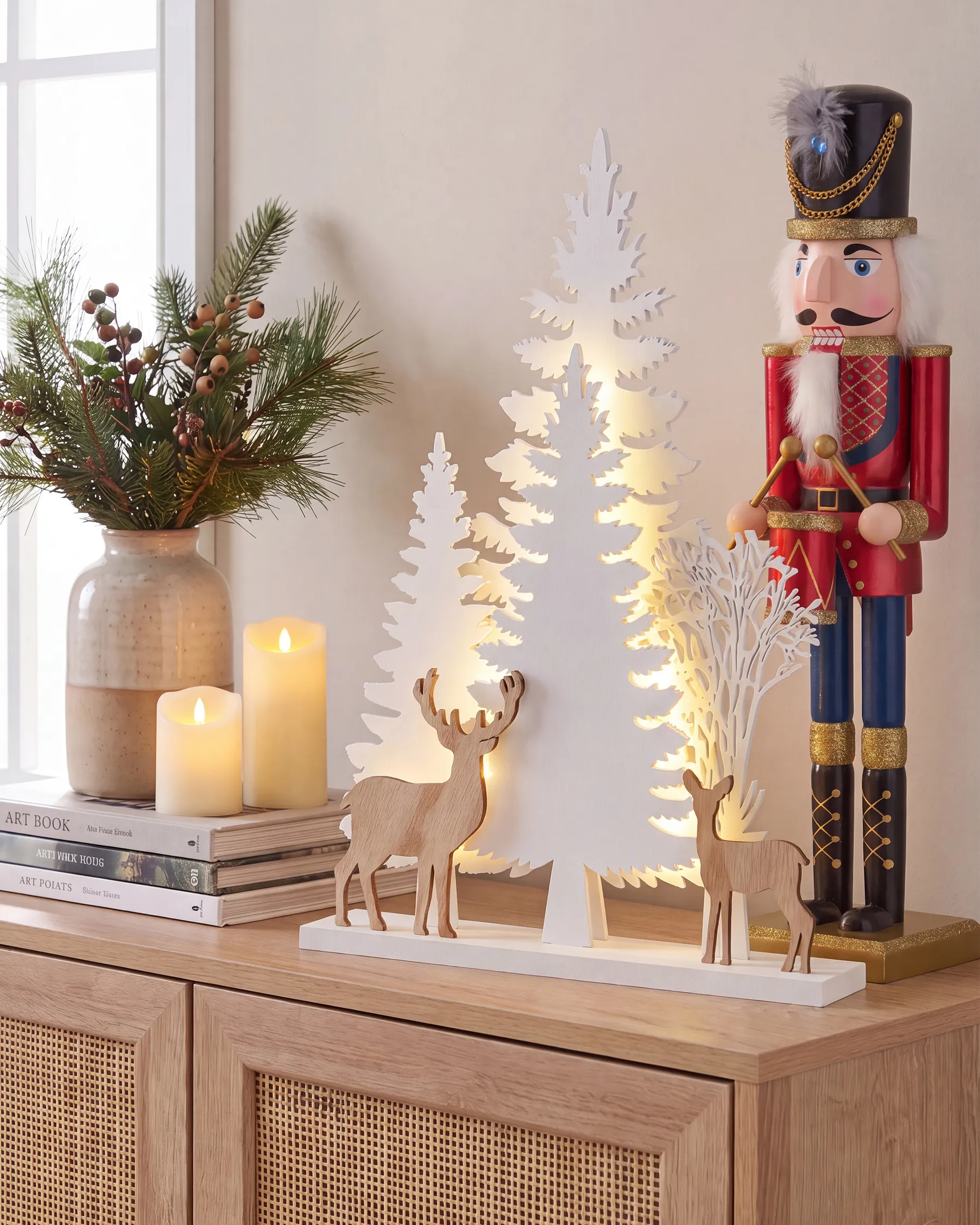 Christmas Decoration LED GISSELAN 45 cm White_1020679