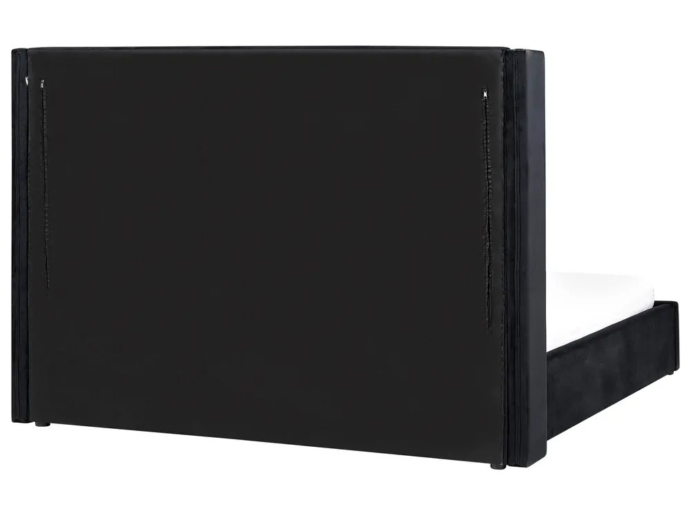 Ottoman Bed LUBBON Velvet Black 180 x 200 cm (EU Super King)_1044106
