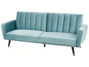 Sofa Bed 3 Seater VIMMERBY Velvet Light Blue_849781