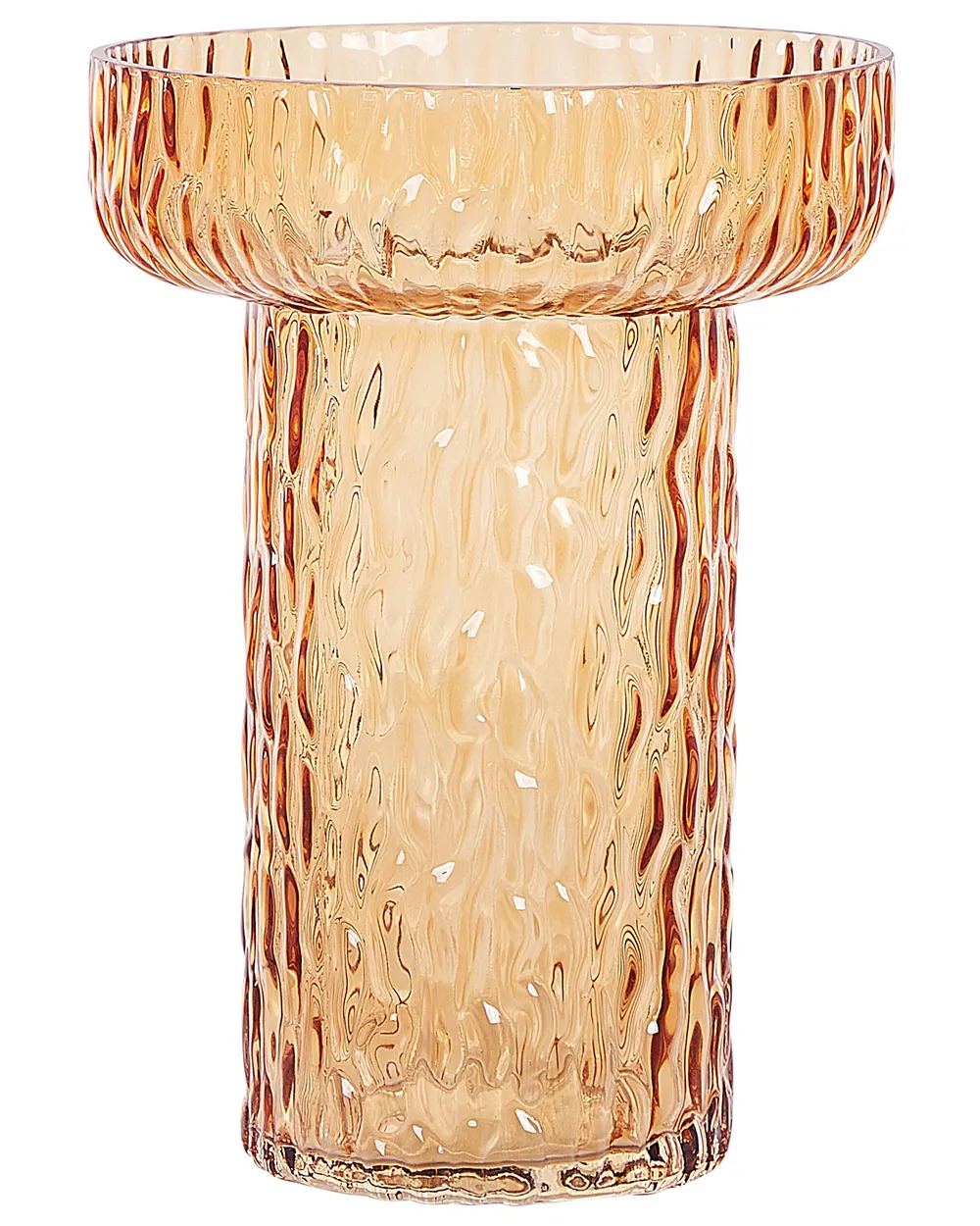 Flower Vase PLATANIA 20 cm Glass Orange