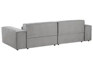 Modular Corner Sofa 3 Seater HELLNAR with Ottoman Fabric Grey Left Hand_911880