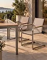 Set of 2 Garden Chairs COSOLETO Stainless Steel Beige