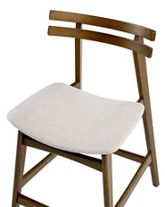 Set med 2 barstolar CYNTHIANA Trä Brun/ Ljusbeige_1060382