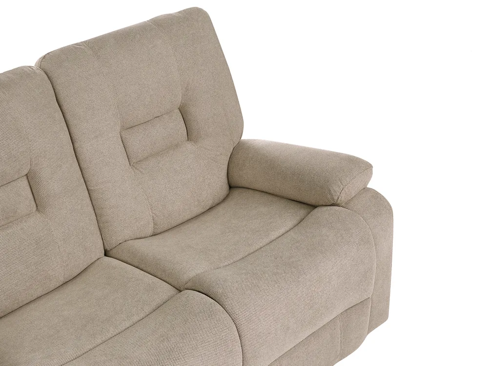 Manual Recliner Sofa 2 Seater BERGEN Fabric Taupe_1107090