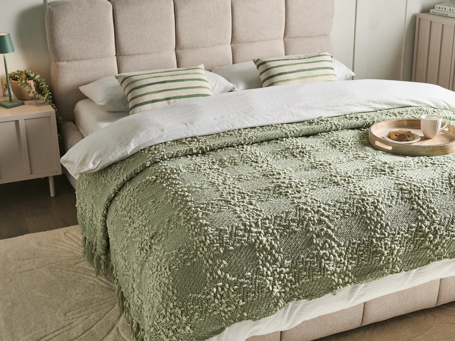 Blanket VELLA 220 x 240 cm Green_1042385