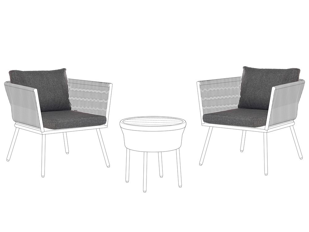 Outdoor Cushion Cover Set GARGANO Dark Grey